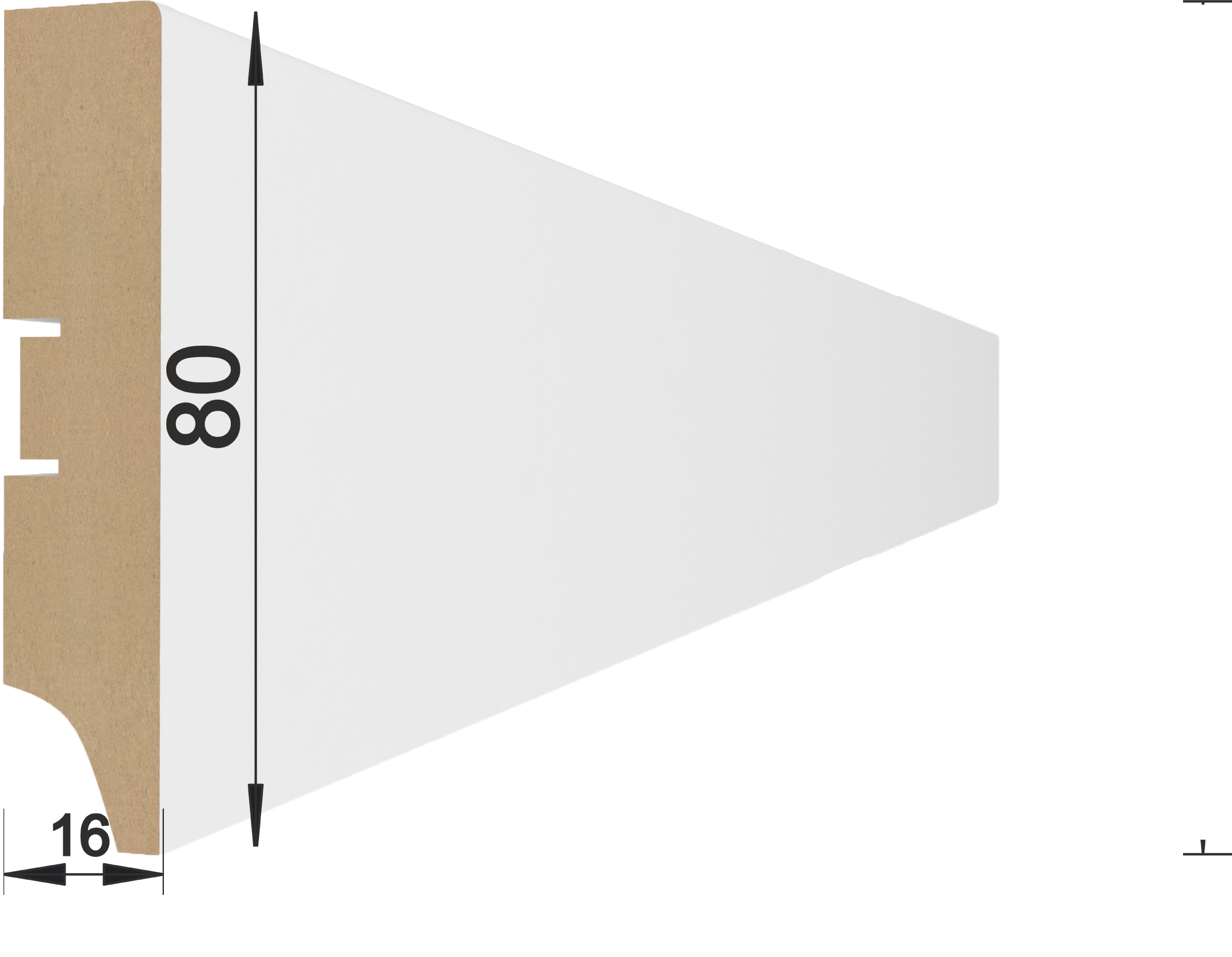 Каталог :: Пол :: Плинтус напольный :: Плинтус напольный МДФ :: 80А